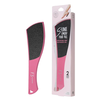 F3 SYSTEMS - S-Line Emery Foot File - 1ea - Sharp Pink