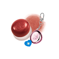 Fwee - Lip & Cheek Blurry Pudding Pot + Pendant Keyring (Random Color) Set - 5g - RS01 Feel
