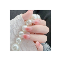Nail Girl - Gradient Oval Nail Tips - One Size - Light Pink