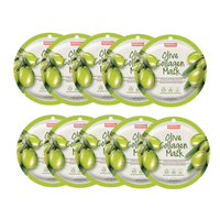 PUREDERM - Circle Mask - Olive Collagen - 10pcs Set