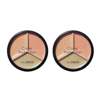 The Saem - Cover Perfection Triple Pot Concealer - 4.5g*3 - 01 Correct Beige (2ea) Set