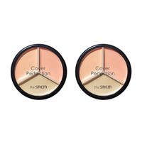 The Saem - Cover Perfection Triple Pot Concealer - 4.5g*3 - 03 Correct Up Beige (2ea) Set
