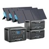 BLUETTI AC300 + 2*B300 +
3*PV200 Home Battery Backup
Grid-tied System,  Solar
Generator Panel Kit