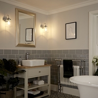 Applique Murale Salle de Bains E27 Yogo Tubulaire IP44