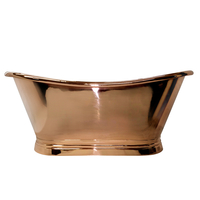 Baignoire à double dos rétro - En cuivre – Cuivre - 150 cm – Sienna