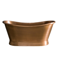 Baignoire à double dos rétro - En cuivre – Cuivre ancien - 150 cm – Sienna