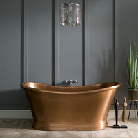 Baignoire à double dos rétro – Cuivre ancien - 150 cm x 72, 5 cm – Sienna