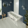 Baignoire balnéo rectangulaire moderne – 170 x 70 cm - 6 buses de massage à eau et à air - Sandford