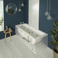 Baignoire balnéo rectangulaire moderne – 180 x 80 cm - 6 buses de massage à eau - Sandford