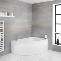 Baignoire d’angle (droit) avec tablier – Blanc – 150 cm x 102 cm – Belstone