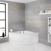 Baignoire d’angle réversible - Blanc – 135 cm x 135 cm – Belstone