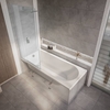 Baignoire douche rectangulaire moderne - 150 x 70 cm - Pare baignoire chromé - Covelly - Hudson Reed