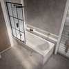 Baignoire douche rectangulaire moderne - 160 x 70 cm - Pare baignoire verrière - Covelly - Hudson Reed