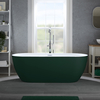 Baignoire îlot à double dos – 160 cm x 75 cm - Vert (Evergreen) - Avec trop-plein chromé - Otterton