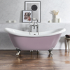 Baignoire îlot à double dos rétro – 175 cm x 73 cm – Violet (Lupin Purple) - Pieds chromés - Legend