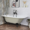 Baignoire îlot d’angle gauche - Rétro – 168, 5 x 75 cm – Beige - Pieds noirs - Legend - Hudson Reed