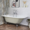 Baignoire îlot d’angle gauche - Rétro – 168, 5 x 75 cm – Beige - Pieds chromés - Legend - Hudson Reed