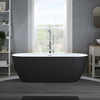 Baignoire îlot moderne - Double dos – 150 x 75 cm - Noir - Trop-plein chromé - Otterton - Hudson Reed
