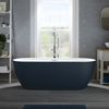 Baignoire îlot moderne - Double dos – 170 x 75 cm - Bleu - Trop-plein chromé - Otterton - Hudson Reed