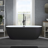 Baignoire îlot moderne - Double dos – 170 x 75 cm - Noir - Trop-plein noir - Otterton - Hudson Reed