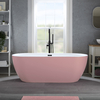 Baignoire îlot moderne - Double dos – 170 x 75 cm - Rose - Trop-plein noir - Otterton - Hudson Reed