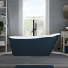 Baignoire îlot moderne – 150 x 75 cm - Bleu - Trop-plein noir - Otterton - Hudson Reed
