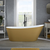 Baignoire îlot moderne – 150 x 75 cm - Jaune - Trop-plein noir - Otterton - Hudson Reed
