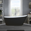Baignoire îlot moderne – 150 x 75 cm - Noir - Trop-plein chromé - Otterton - Hudson Reed