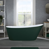 Baignoire îlot moderne – 150 x 75 cm - Vert - Trop-plein chromé - Otterton - Hudson Reed