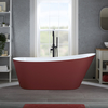 Baignoire îlot moderne – 170 x 75 cm - Rouge - Trop-plein noir - Otterton - Hudson Reed