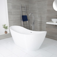 Baignoire îlot moderne ovale – Blanc – 186 cm x 71 cm – Otterton
