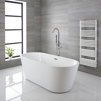 Baignoire îlot ovale – Blanc – 75 cm x 169, 5 cm - Covelly