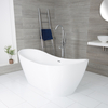 Baignoire îlot ovale – Moderne - Blanc – 183 x 71 cm – Trop-plein chromé – Otterton - Hudson Reed