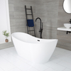 Baignoire îlot ovale – Moderne - Blanc – 183 x 71 cm – Trop-plein noir – Otterton - Hudson Reed