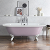 Baignoire îlot rétro - Bord roulé – 178 x 82, 5 cm – Violet - Pieds blancs - Legend - Hudson Reed