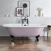 Baignoire îlot rétro - Bord roulé – 178 x 82, 5 cm – Violet - Pieds noirs - Legend - Hudson Reed