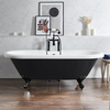 Baignoire îlot rétro - Bord roulé – 179, 5 x 78, 5 cm – Noir - Pieds noirs - Legend - Hudson Reed