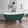 Baignoire îlot rétro – 171 cm x 74 cm – Vert (Evergreen) - Pieds noirs - Legend