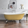 Baignoire îlot rétro – 171 x 74 cm – Jaune - Pieds chromés - Legend - Hudson Reed