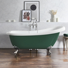 Baignoire îlot rétro – 171 x 74 cm – Vert - Pieds chromés - Legend - Hudson Reed