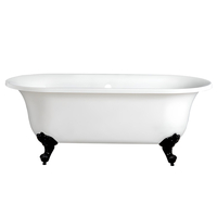 Baignoire îlot rétro sur pieds ovale - 78 x 173 cm - Pieds noirs aigle - Richmond - Hudson Reed