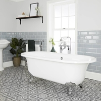 Baignoire îlot sur pieds ovale - 78 x 173 cm - Richmond