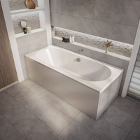 Baignoire rectangulaire double dos - Design moderne- 180 x 80 cm - Tablier frontal - Covelly - Hudson Reed