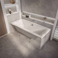 Baignoire rectangulaire double dos moderne - 170 x 70 cm - Sandford - Encastrable - Hudson Reed