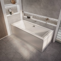 Baignoire rectangulaire double dos moderne - 180 x 80 cm - Tablier frontal & latéral - Sandford - Hudson Reed