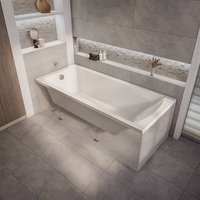 Baignoire rectangulaire moderne - 160 x 70 cm - À encastrer - Sandford - Hudson Reed