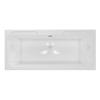 Baignoire rectangulaire rétro – 180 x 80 cm – Tablier frontal & latéral gris – RAK Washington x Hudson Reed