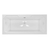 Baignoire rectangulaire rétro – 180 x 80 cm – Tablier frontal blanc – RAK Washington x Hudson Reed