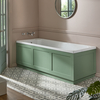 Baignoire rétro – Avec tablier frontal et tablier latéral vert pastel – 170 cm x 70 cm – Richmond