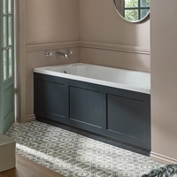 Baignoire rétro – Avec tablier frontal gris noir – 170 x 75 cm – Richmond - Hudson Reed